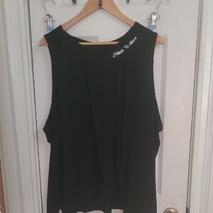 Old Navy Black Muscle Tee with White Text